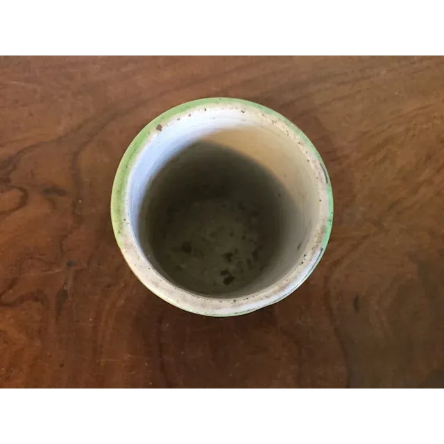 Antique 19th Century Chinese Monochrome Porcelain Vase in Bright Green Glaze For Sale - Image 11 of 12