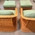 Pair of Round Back Rattan Lounge Chairs With Matching Ottomans For Sale - Image 10 of 12