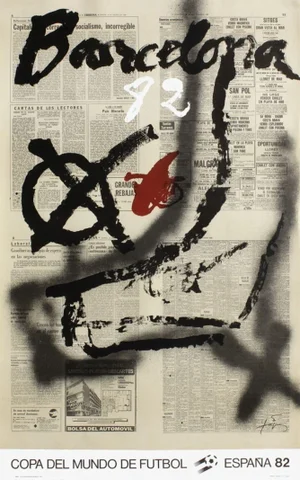 1982 Antoni Tapies World Football Cup Poster