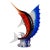Vintage Hand Blown Murano Glass Marlin Sculpture For Sale