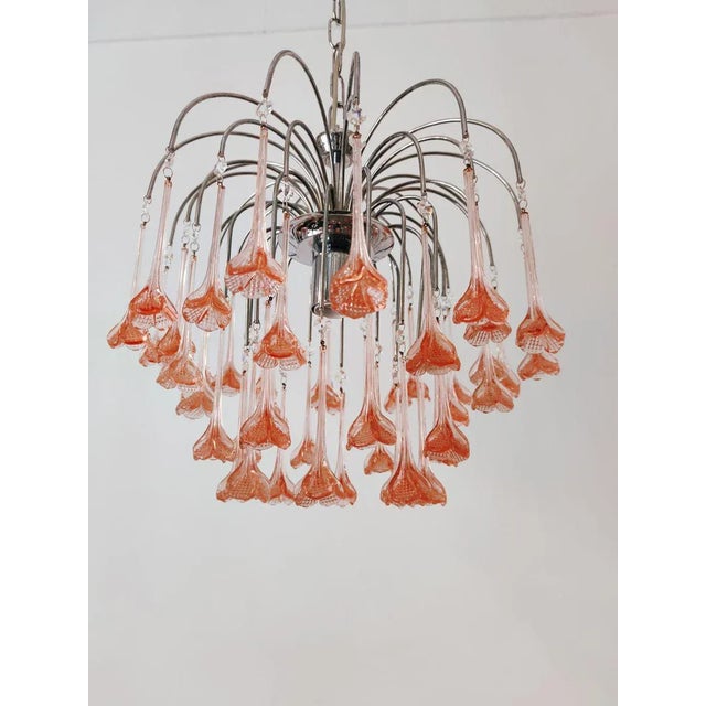 Murano Glass Chandelier For Sale - Image 4 of 7