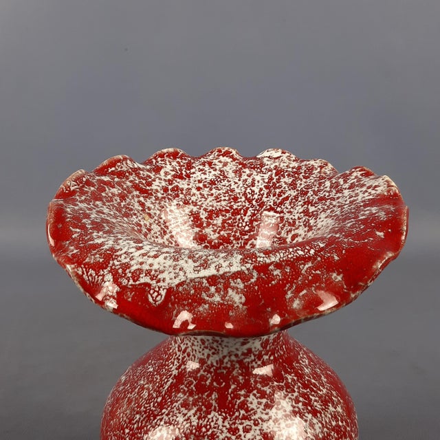 Vintage Ceramic Majolica Vase, 1960s For Sale - Image 6 of 14