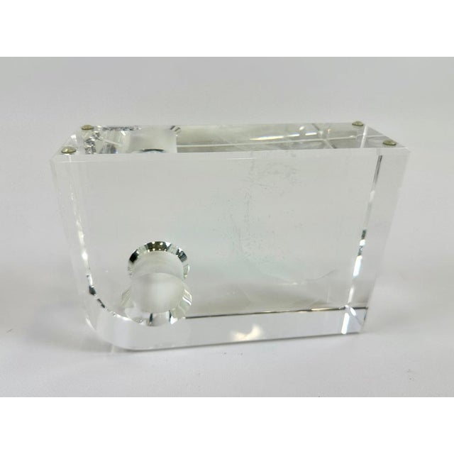 Vintage Crystal Glass Block Table Lamp from Stiefelmayer Gmbh, 1990s For Sale - Image 4 of 18