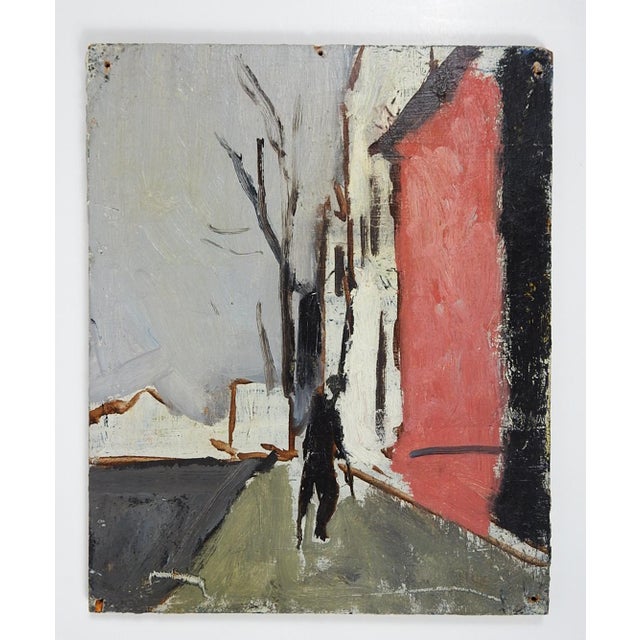 Wood Mid 20th Century Impressionist Cityscape Painting For Sale - Image 7 of 8