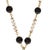 Vintage 18k Gold Tassel Necklace Quartz Black Onyx Diamond - 30 Inches For Sale - Image 4 of 10