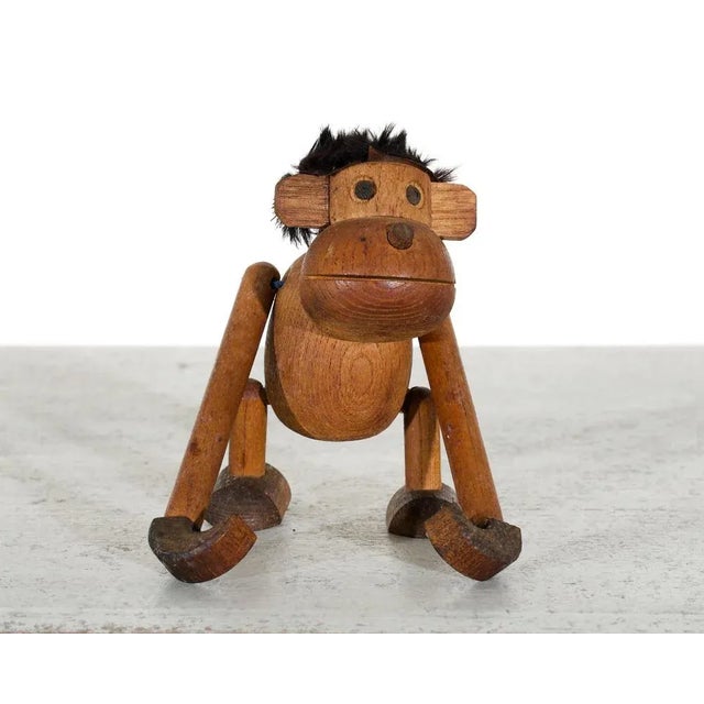 Wooden Carved Monkey, 1950s For Sale - Image 3 of 5