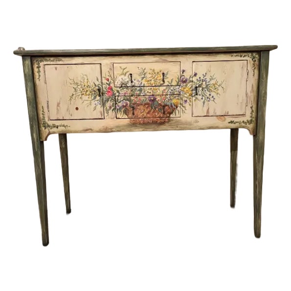 Habersham French Country Style Hand Painted Sideboard For Sale