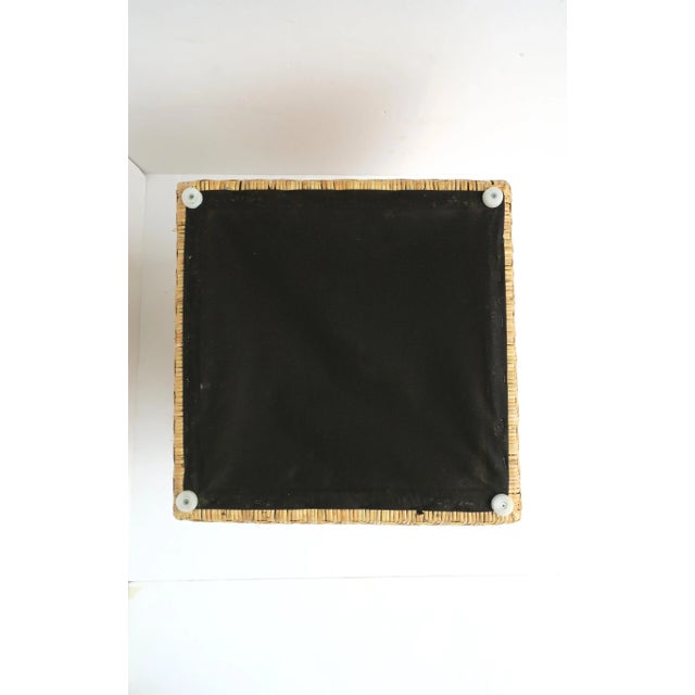 Wicker Pedestal Stool Ottoman For Sale - Image 12 of 12