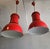 Red Metal Pendant Lamps from Fontana Arte, 1970s, Set of 2, in Very Good conditions. Designed 1970 to 1979 I have official...