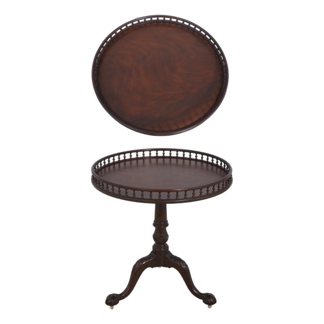 Baker Stately Homes Mahogany Tilt Top Table For Sale