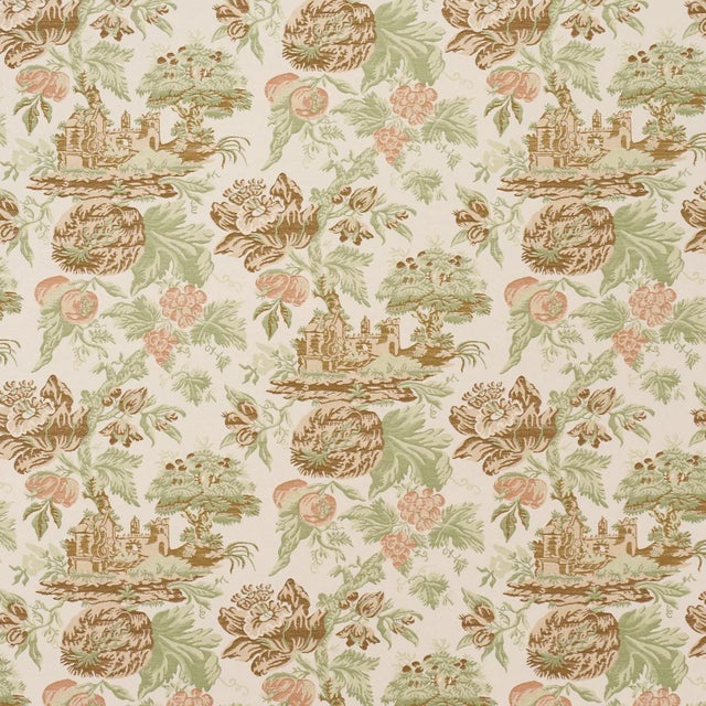 SAMPLE - Schumacher x Timothy Corrigan Jardin De Louis Fabric In Bronze For Sale