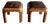 Vintage 1970s Pencil Reed Waterfall Stools or Ottomans, Pair For Sale