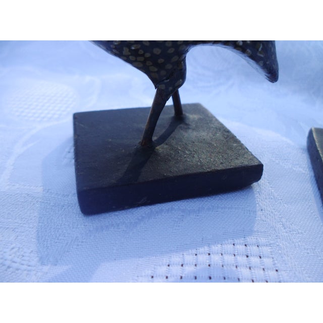 Antique Wooden Guinea Fowls, 1890s, Set of 2 For Sale - Image 4 of 15