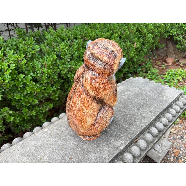 1960s Italian Glazed Ceramic Monkey Stamped Ronzan For Sale - Image 10 of 10