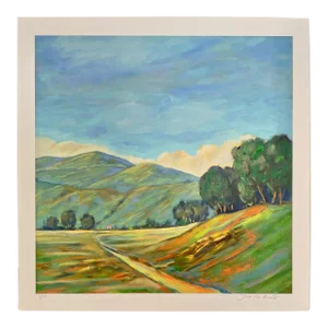 “Mountain Road” Giclee Print of an Impressionist Landscape Oil Painting by Joao De Brito
