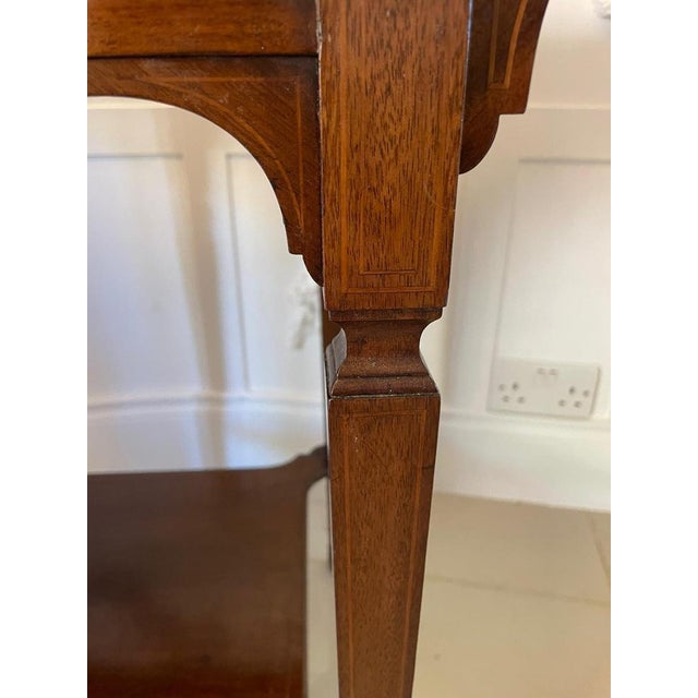 Antique Edwardian Mahogany Inlaid Occasional Table For Sale - Image 15 of 17