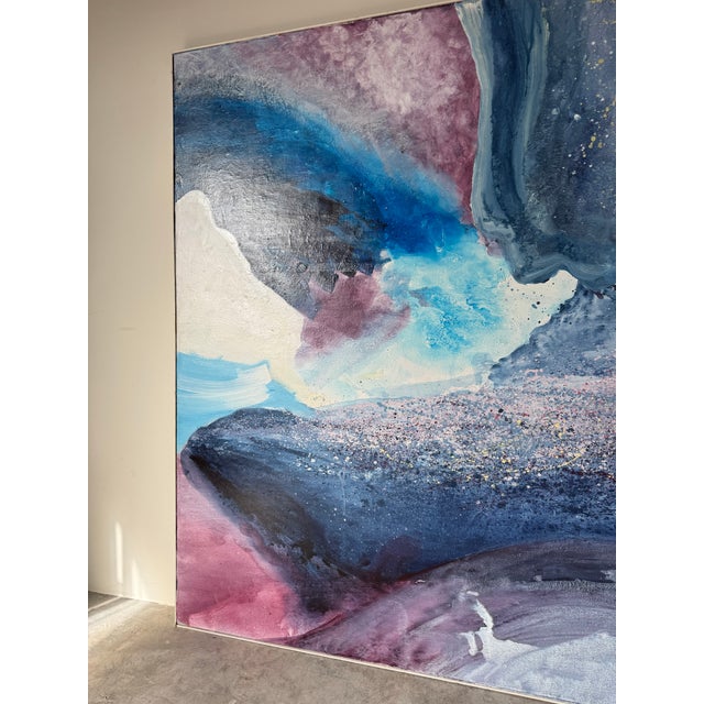 Oversized- 1986 Philip Alcock Expressionist Abstract Acrylic on Canvas Painting For Sale - Image 4 of 12