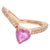 Early 21st Century Natural 1.07 cts pink Sapphire & 0.23 cts diamonds ring in 18k gold For Sale - Image 5 of 18