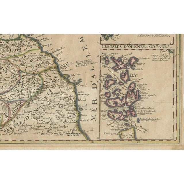 Paper Antique Map of Scotland with Island Insets by Nolin and Coronelli, 1689 For Sale - Image 7 of 12
