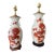 Late 20th Century Pair of Vintage Red Foo Dog Chinoiserie Table Lamps For Sale