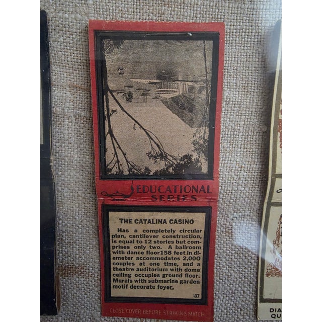 Art Deco Framed Vintage California Landmark Matchbooks For Sale - Image 3 of 12