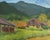 "Barns at Shenandoah Mountain" Contemporary Landscape Oil Painting For Sale
