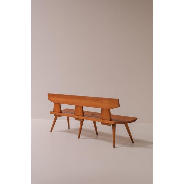 Pine Bench by Jacob Kielland Brandt for I. Christiansen, Denmark, 1960s For Sale - Image 6 of 14