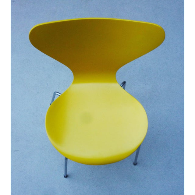 1960s Mod. 3107 Chair in Yellow by Arne Jacobsen for Fritz Hansen, 1960 For Sale - Image 5 of 6