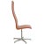 Arne Jacobsen's tall-backed Oxford chairs upholstered with the original walnut-colored essential leather from Fritz...