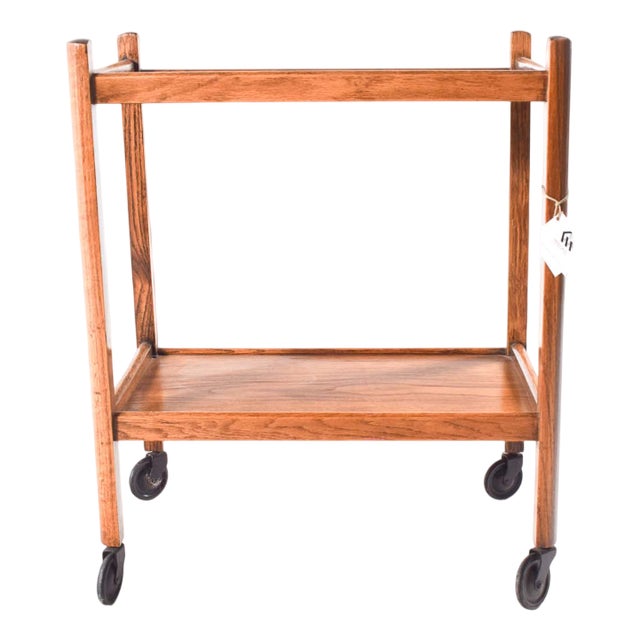 Vintage Danish Oak Tea Table, 1950s For Sale