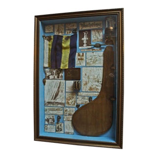 Vintage Shadowbox of Yacht Memorabilia For Sale