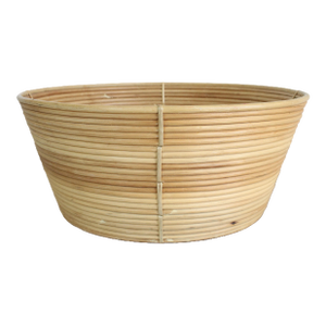 Large Rustic Coiled Rattan Basket 19.9"
