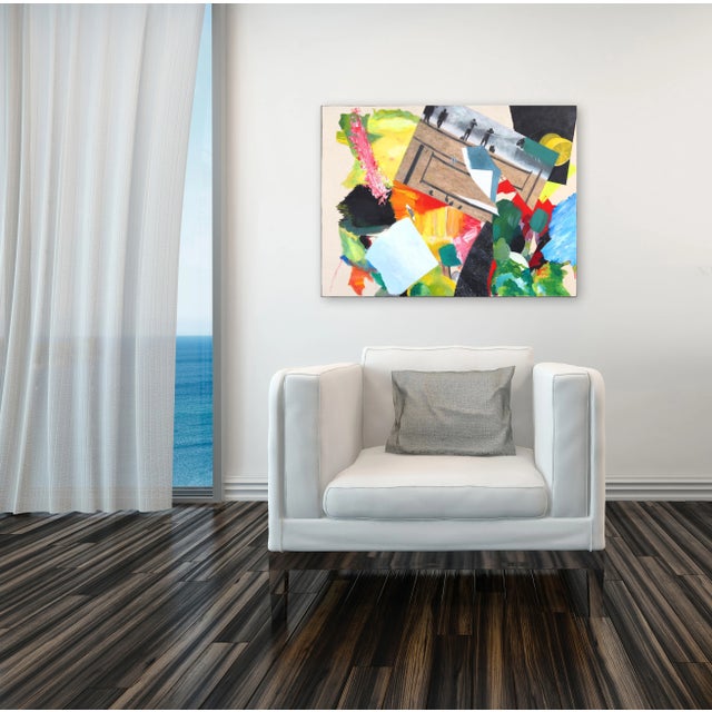 Textile Hyperrealistic Painted Colorful Original Contemporary Acrylic Artwork on Canvas "Artist Palette/Surfers" Painting by Brandon Neher For Sale - Image 7 of 9