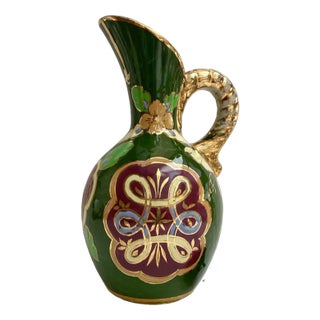 Vintage Belgian Enamelled Ceramic Vase, 1930s For Sale