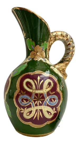 Vintage Belgian Enamelled Ceramic Vase, 1930s