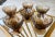 Mid-Century Modern Circa 1960 Seneca Glass "Driftwood" Casual Footed Dessert Cups – Set of 6 For Sale - Image 3 of 13