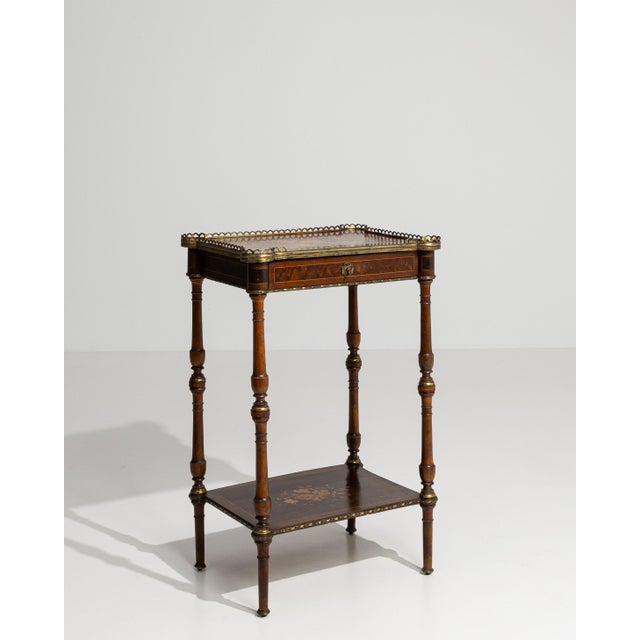 Napoleon III Two-Tier Side Table, Second Empire Style, France, 19th Century For Sale - Image 11 of 15