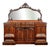 High Victorian Flame-Shaped Mahogany Sideboard with Mirror, 1860s For Sale