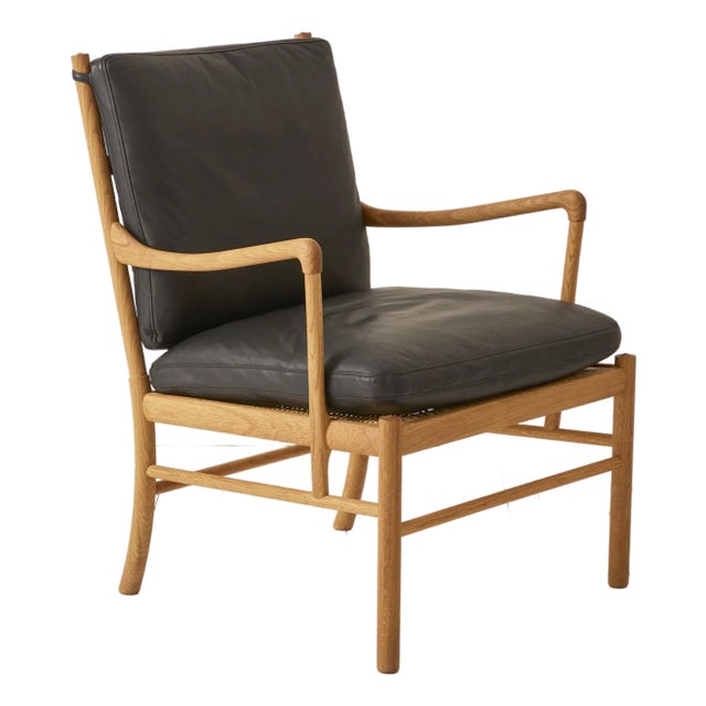 Ole Wanscher Ow-149 "Colonial" Chair in Oak With Leather Cushions, Made by Carl Hansen and Son For Sale