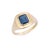 Vintage-Inspired 14k Gold Blue Sapphire Ring Size 5 For Sale - Image 4 of 14