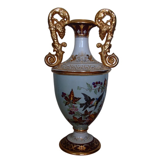 Art Nouveau Amphora Floor Vase For Sale