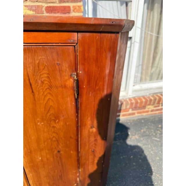 Antique Early American Primitive Style Corner Cabinet For Sale - Image 12 of 17