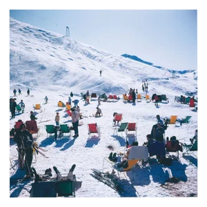 Slim Aarons, Skiers at Verbier, Limited Edition Estate Stamped Photographic Print, 1970s