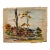 Henry Emil Salloch Original Watercolor on Paper Farm House During Autumn, 1941. For Sale