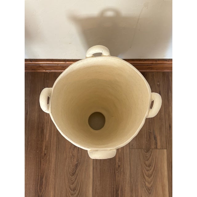 Global Views Christiane Lemieux for Global Views "Louis" Large White Ceramic Urn Vase For Sale - Image 4 of 4