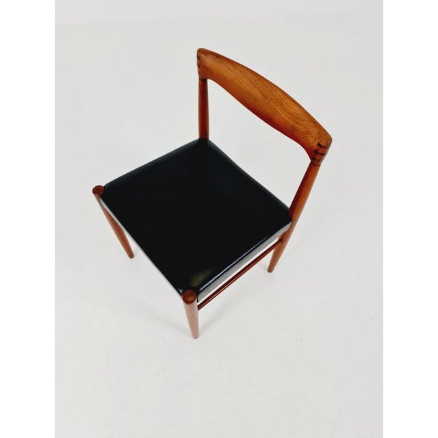 Danish teak dining chair by h. W. Klein for bramin, 1960s. The chair frames are made from solid teak and are in excellent...