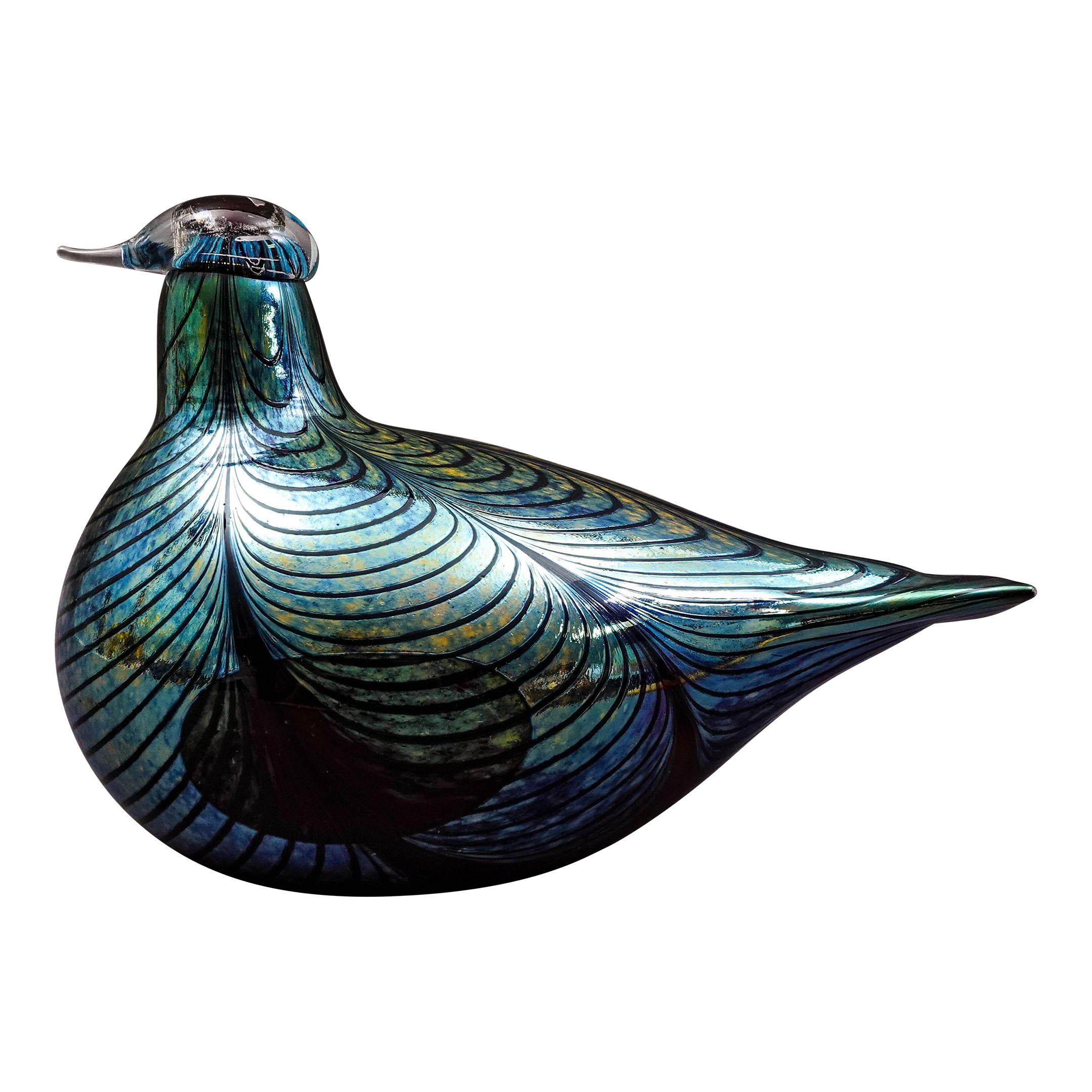 Mid 20th Century Iittala Finland Oiva Toikka Nuutajarvi Iridescent