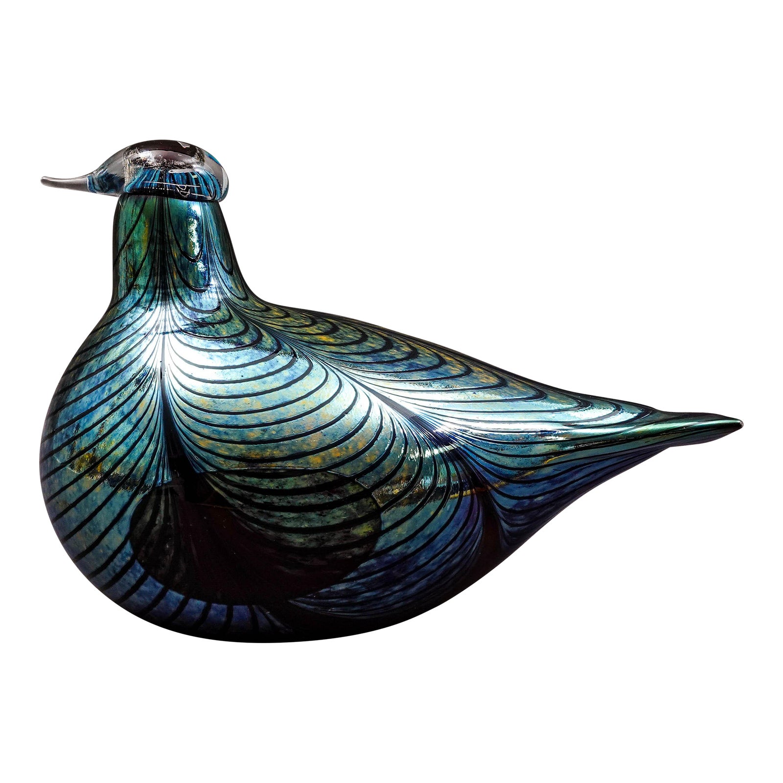 Mid 20th Century Iittala Finland Oiva Toikka Nuutajarvi Iridescent