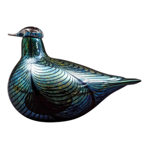 Mid 20th Century Iittala Finland Oiva Toikka Nuutajarvi Iridescent Glass Fasaani Pheasant Bird
