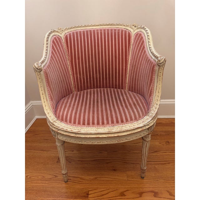 French Mid 20th Century Louis XVI Bergere Chairs, Set of 2 For Sale - Image 3 of 12